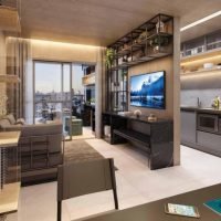 Exalt Ibirapuera - Perspectiva living 50m² Exalt Ibirapuera - Perspectiva living 50m²