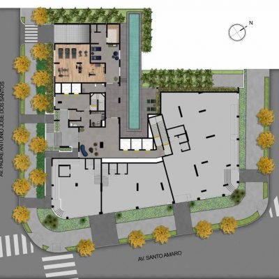 Movi Campo Belo - Implantação térreo Movi Campo Belo - Implantação térreo