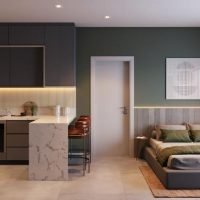 Nato Itaim - Perspectiva studio de 35m² Nato Itaim - Perspectiva studio de 35m²