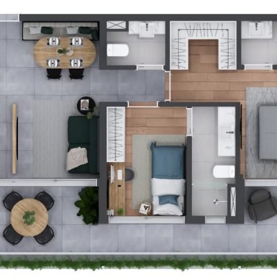 Nato Itaim - Planta 80m² - 2 suítes Nato Itaim - Planta 80m² - 2 suítes