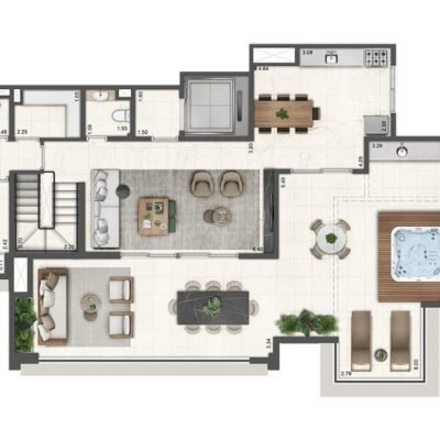 Verdant Parque Resort - Planta 304m² - Duplex superior | 4 dorms Verdant Parque Resort - Planta 304m² - Duplex superior | 4 dorms