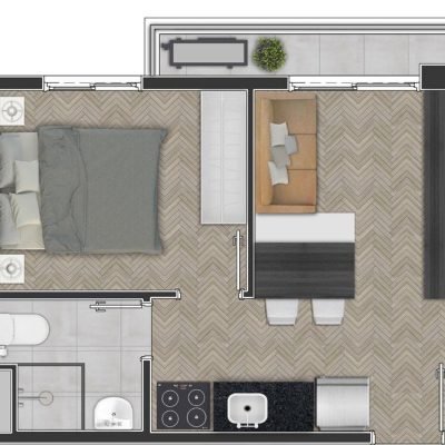 flow-perdizes-planta-27m-1-dorm-ponta Flow Perdizes - Planta 27m² - 1 dorm | ponta