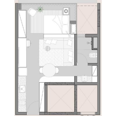 Leaf Loefgren - Planta 33m² studio Leaf Loefgren - Planta 33m² studio