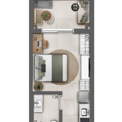 Leaf Loefgren - Planta 26m² - studio Leaf Loefgren - Planta 26m² - studio