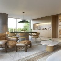 Península Vila Madalena - Perspectiva living de 193m² Península Vila Madalena - Perspectiva living de 193m²