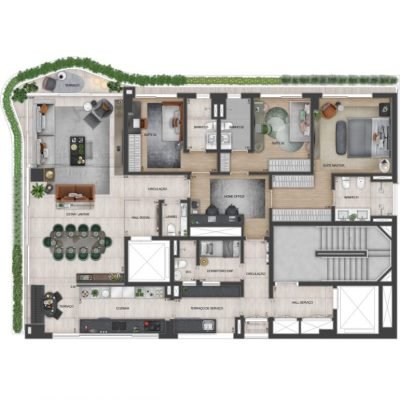 Address Jardins - Planta 201m² - Padrão | 3 suítes Address Jardins - Planta 201m² - Padrão | 3 suítes
