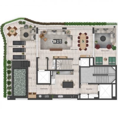 Address Jardins - Planta 398m² - Duplex superior Address Jardins - Planta 398m² - Duplex superior
