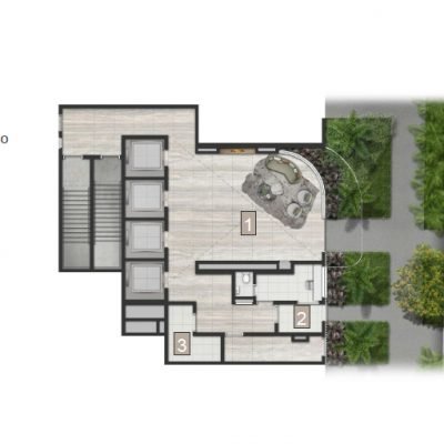 Casa Ibirapuera Apartments - Implantação acesso Casa Ibirapuera Apartments - Implantação acesso