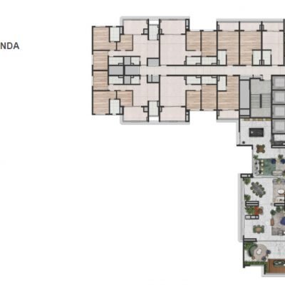 Casa Ibirapuera Apartments - Implantação lazer cobertura Casa Ibirapuera Apartments - Implantação lazer cobertura