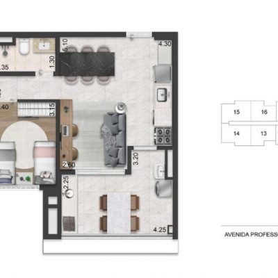 Casa Ibirapuera Apartments - Planta 68m² - 2 dorms | Finais 07 e 10 Casa Ibirapuera Apartments - Planta 68m² - 2 dorms | Finais 07 e 10