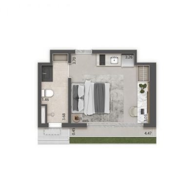 Haddock 885 Studios - Planta 26m² à 42m² Haddock 885 Studios - Planta 26m² à 42m²