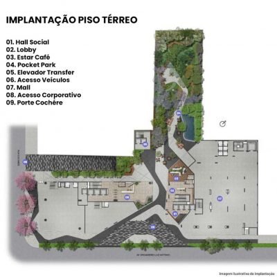 Duo Lifestyle by Helbor - Implantação pavimento térreo Duo Lifestyle by Helbor - Implantação pavimento térreo