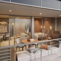 Duo Lifestyle by Helbor - Perspectiva varanda 40m² Duo Lifestyle by Helbor - Perspectiva varanda 40m²