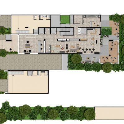 Indi 70 - Implantação térreo Indi 70 - Implantação térreo