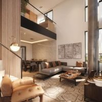 Indi 70 - Perspectiva living 91m² Indi 70 - Perspectiva living 91m²