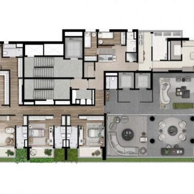 Bueno Brandão 257 - Planta 500m² - Tipo 5 suíte Bueno Brandão 257 - Planta 500m² - Tipo 5 suíte