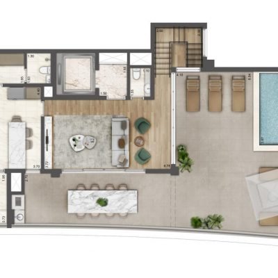 Galleria Klabin Residence - Planta 327m² - Duplex superior Galleria Klabin Residence - Planta 327m² - Duplex superior