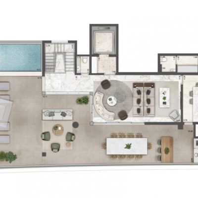 Galleria Klabin Residence - Planta 459m² - Duplex superior Galleria Klabin Residence - Planta 459m² - Duplex superior