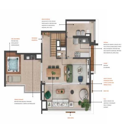 Most Moema Home - Planta 185m² - duplex superior Most Moema Home - Planta 185m² - duplex superior