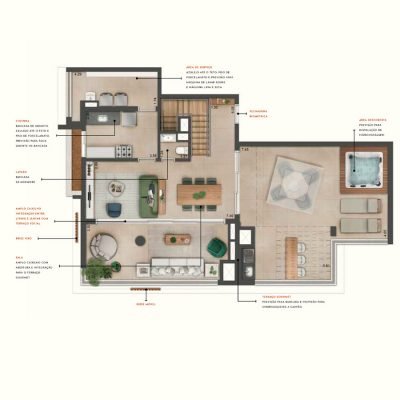 Most Moema Home - Planta 205m² - duplex superior Most Moema Home - Planta 205m² - duplex superior