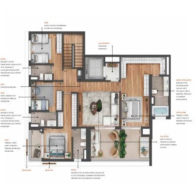 Most Moema Home - Planta 300m² - duplex inferior Most Moema Home - Planta 300m² - duplex inferior
