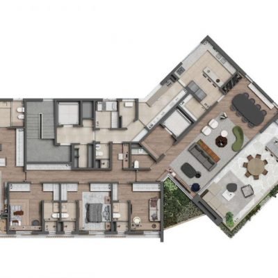 Arte Concreta Jardins - Planta 340m² - 4 suítes Arte Concreta Jardins - Planta 340m² - 4 suítes