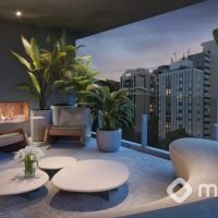 Sete Vila Nova Conceição - Perspectiva varanda lareira 398m² Sete Vila Nova Conceição - Perspectiva varanda lareira 398m²