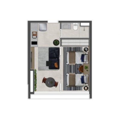 The Collection PUC - Planta 33m² - 1 dorm The Collection PUC - Planta 33m² - 1 dorm