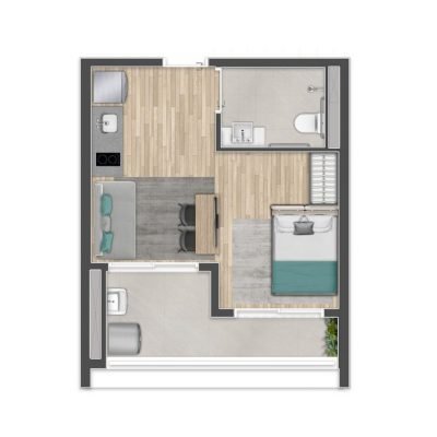 The Collection PUC - Planta 33m² - 1 dorm | NR The Collection PUC - Planta 33m² - 1 dorm | NR