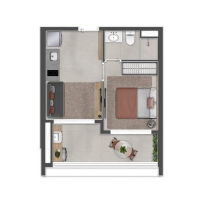 The Collection PUC - Planta 33m² - 1 dorm The Collection PUC - Planta 33m² - 1 dorm