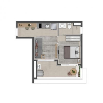 The Collection PUC - Planta 36m² - 1 dorm The Collection PUC - Planta 36m² - 1 dorm