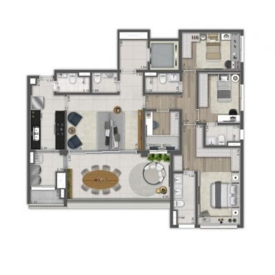 Ateliê 365 - Planta 151m² - 4 dorms padrão Ateliê 365 - Planta 151m² - 4 dorms padrão