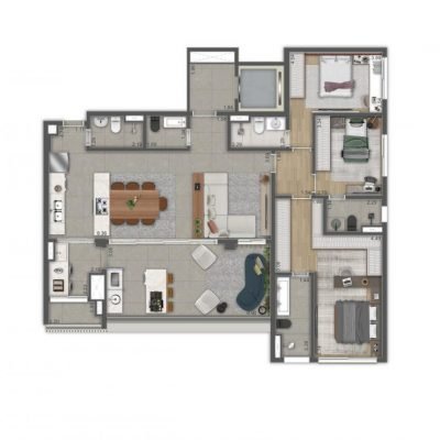 Ateliê 365 - Planta 151m² - Opção 3 suítes Ateliê 365 - Planta 151m² - Opção 3 suítes