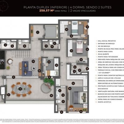 Ateliê 365 - Planta 258m² - Duplex inferior Ateliê 365 - Planta 258m² - Duplex inferior