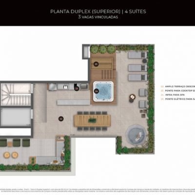 Ateliê 365 - Planta 330m² - Duplex superior Ateliê 365 - Planta 330m² - Duplex superior