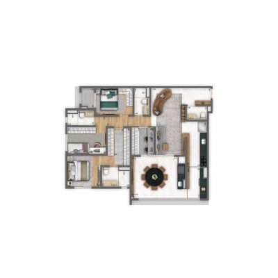 ARQ Mooca by Living - Planta 120m² - Padrão 4 dorms ARQ Mooca by Living - Planta 120m² - Padrão 4 dorms