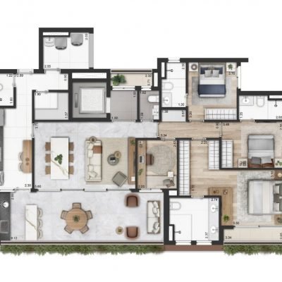 Praça Omaguás Pinheiros - Planta 166m² - 4 dorms Praça Omaguás Pinheiros - Planta 166m² - 4 dorms