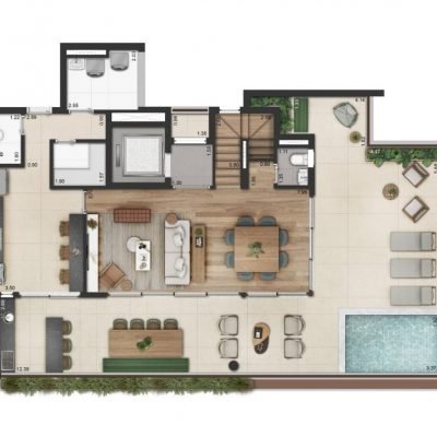 Praça Omaguás Pinheiros - Planta 325m² - Duplex superior Praça Omaguás Pinheiros - Planta 325m² - Duplex superior