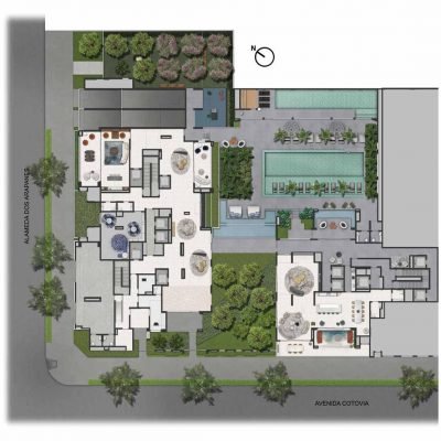 LIS Moema Residencial - Implantação térreo LIS Moema Residencial - Implantação térreo