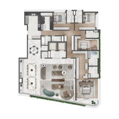 Saffire by Elie Saab - Planta 360m² - 4 suítes Saffire by Elie Saab - Planta 360m² - 4 suítes