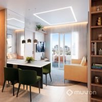 Side Sacomã - Perspectiva living 36m² Side Sacomã - Perspectiva living 36m²