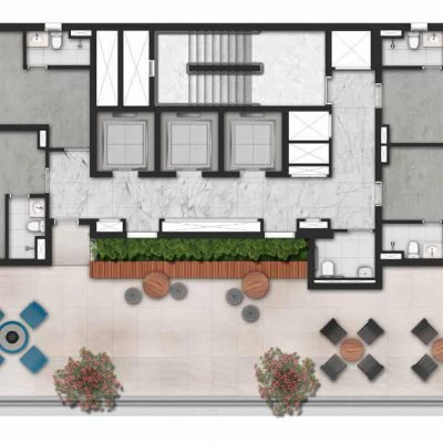 The Collection Ibirapuera - Implantação cobertura The Collection Ibirapuera - Implantação cobertura