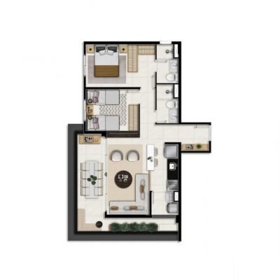 Líbrio Vila Mariana - Planta 68m² - 2 dorms Líbrio Vila Mariana - Planta 68m² - 2 dorms
