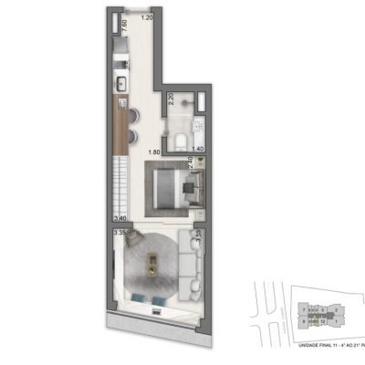 On The Sky By Yoo - Planta 36m² - studio On The Sky By Yoo - Planta 36m² - studio