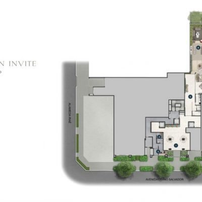 Aura Moema - Implantação térreo Aura Moema - Implantação térreo