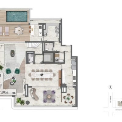 Aura Moema - Planta 452m² - Duplex inferior Aura Moema - Planta 452m² - Duplex inferior