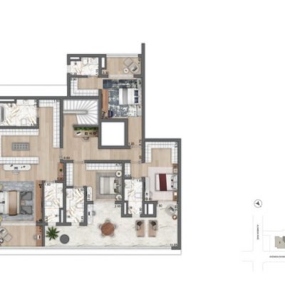 Aura Moema - Planta 452m² - Duplex superior Aura Moema - Planta 452m² - Duplex superior