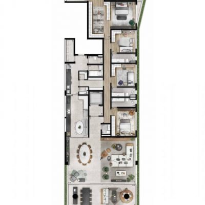 Helbor Jardins por Artefacto - Planta 372m² - 4 suítes Helbor Jardins por Artefacto - Planta 372m² - 4 suítes