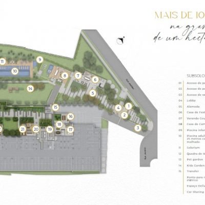 Living Hectare Anália Franco - Implantação Living Hectare Anália Franco - Implantação