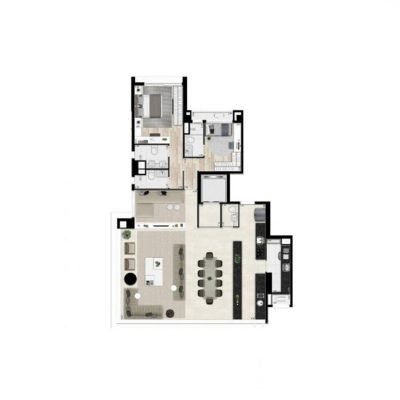 Mirant Vila Madalena - Planta 144m² - Opção 2 suítes Mirant Vila Madalena - Planta 144m² - Opção 2 suítes